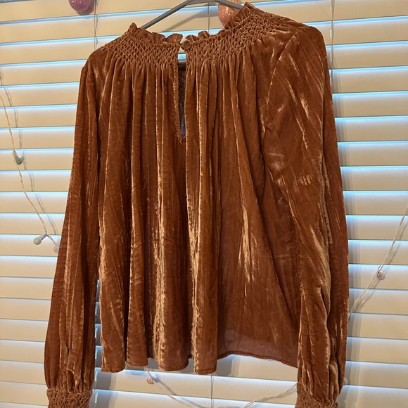 Loveshackfancy mauve pink velvet blouse medium - Picture 7 of 7